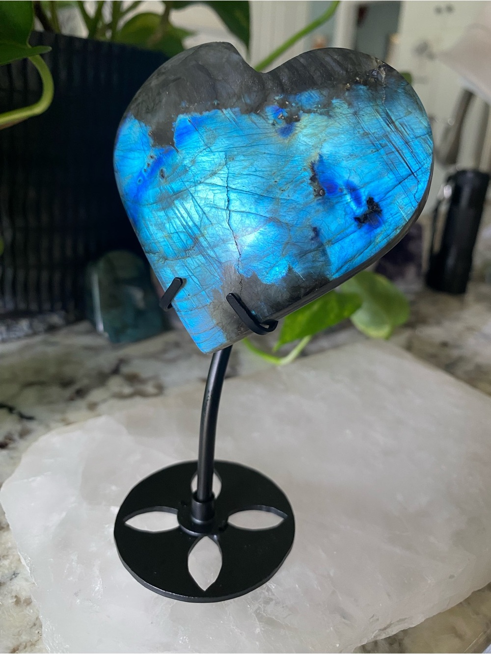 💙✨ DEVIL’S BLUE LABRADORITE HEART ✨💙 - Picture 3 of 8